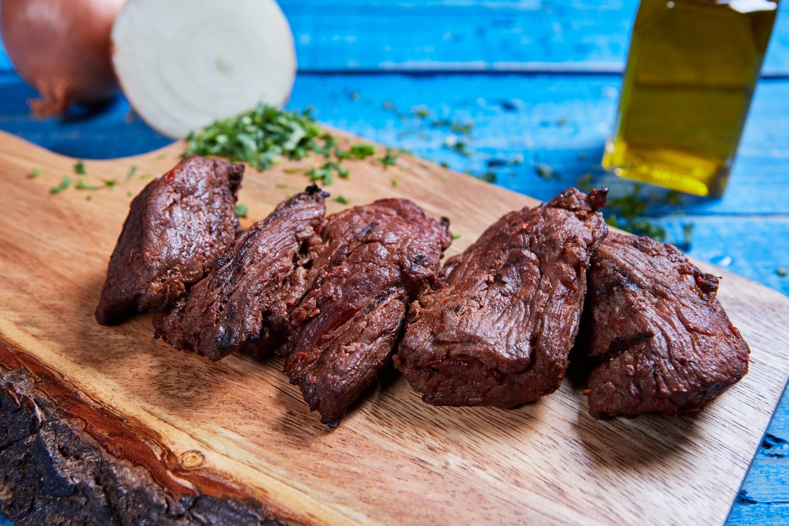 Beef kebab skewer